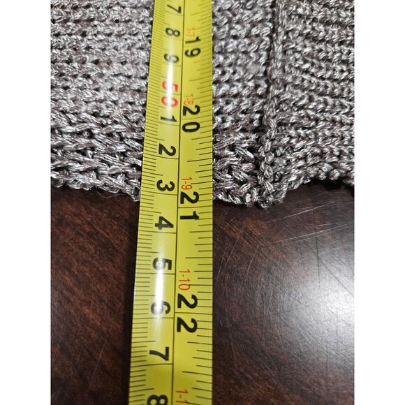 Eileen Fisher Low Front Cardigan Woman’s M Gray Beige 3/4 Sleeve Crop Classic - Picture 4 of 6